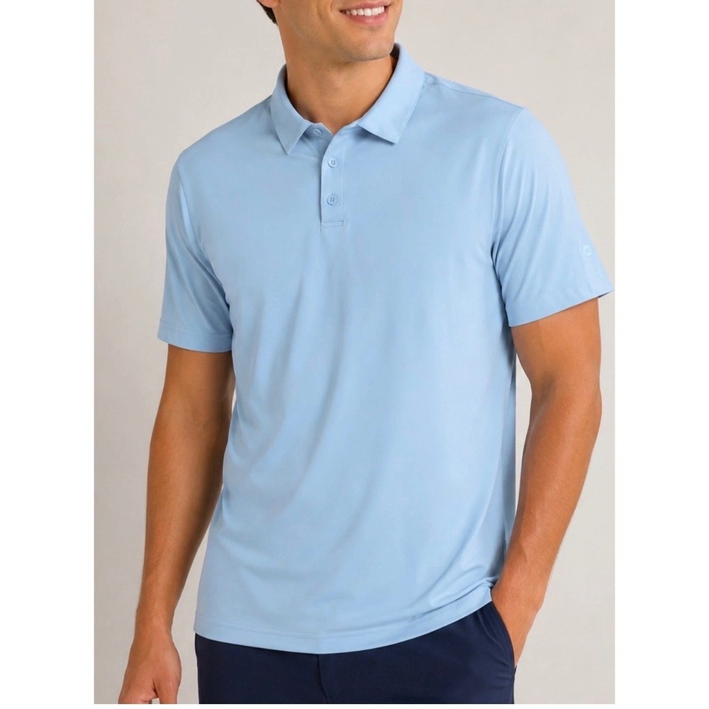 RBX Performance Polo Shirt Men's Medium Light Blue X-Dri Active Golf Casual NWT